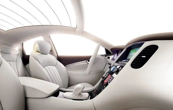 Concept, руль, Infiniti, сиденья, салон, приборная панель