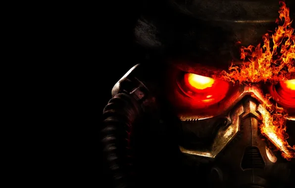 Картинка огонь, маска, Killzone 3