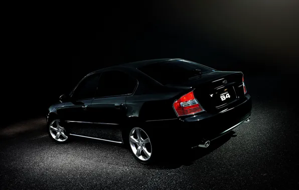 Асфальт, Subaru, багажник, полумрак, седан, диски, Legacy, задняя часть