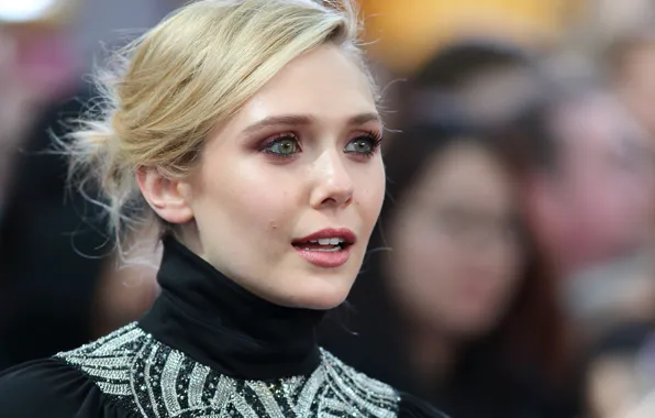 Взгляд, поза, макияж, актриса, фотосессия, hair, Elizabeth Olsen, Элизабет Олсен