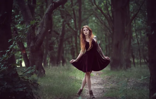 Лес, девушка, Julia Wendt, Andreas-Joachim Lins