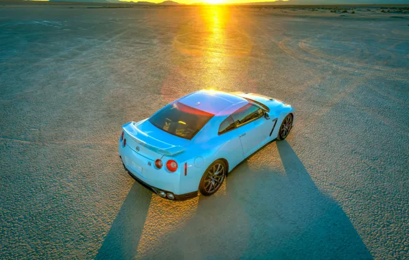 Картинка light, Nissan, GT-R, sun, R35, Nissan GT-R Black Edition