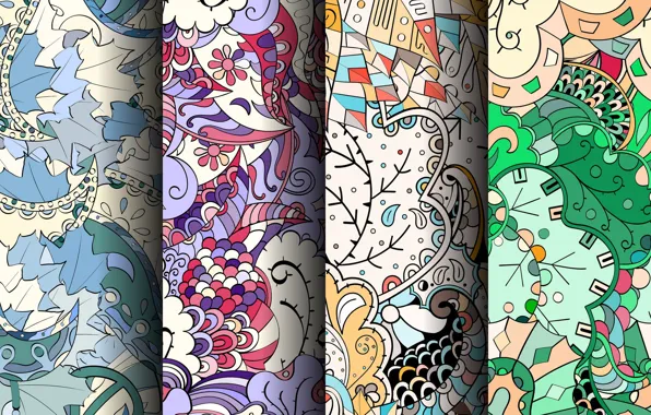 Абстракция, фон, узор, colorful, геометрия, орнамент, patterns, seamless