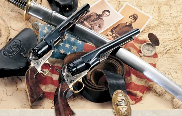 Colt, Army, revolver, Гражданская война в США, .44-caliber, Model 1860, Оружие Дикого Запада, Кольт 1860 …
