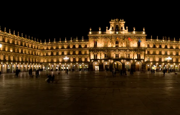 Ночь, city, город, lights, огни, Испания, night, Spain