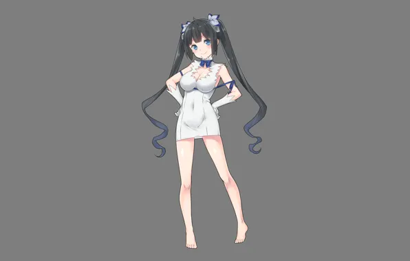 Girl, sexy, cleavage, long hair, dress, boobs, anime, beautiful