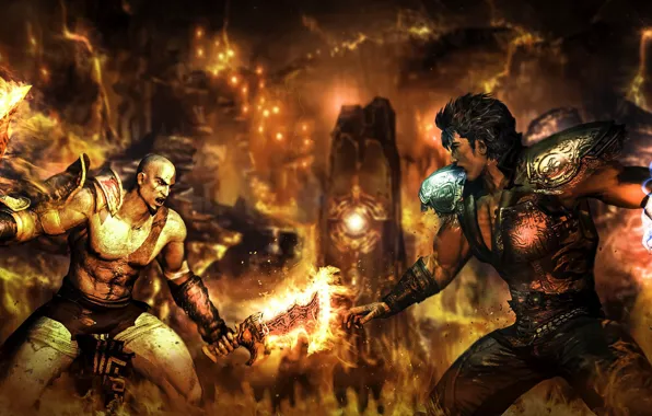 Game, Kratos, God of War, anime, spartan, strong, blade of chaos, god slayer