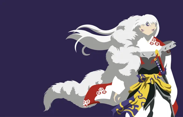 Минимализм, демон, Инуяша, InuYasha, Сешоумару