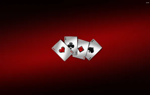 Карты, покер, 4 туза