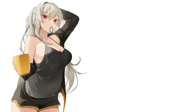 Girl, sexy, boobs, anime, cup, babe, morning coffee, oppai