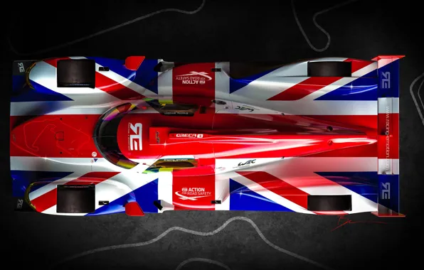 Авто, Машина, Вид сверху, Motorsport, Рендеринг, Silverstone, Illustration, Supercar