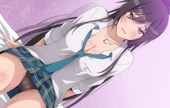 Girl, sexy, lingerie, cleavage, panties, long hair, boobs, anime
