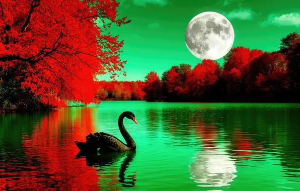 Картинка landscape, lake, reflection