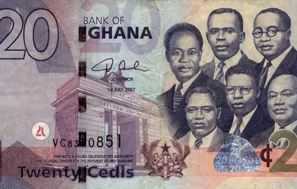 Картинка blue, people, Money, Ghana, Bank, twenty, Cedis
