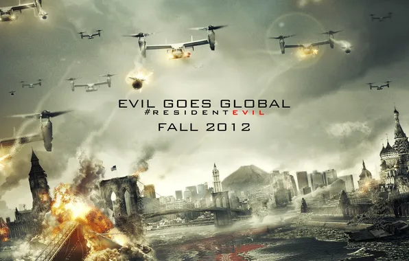 Картинка 2012, Resident Evil Retribution, evil goes global