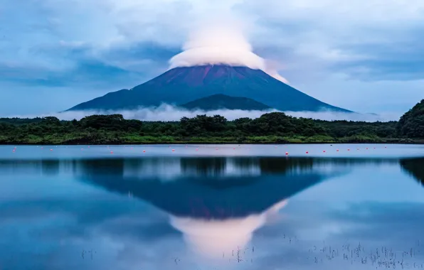 Пейзаж, гора, вулкан, Япония, Fuji