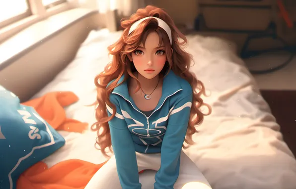 Картинка girl, redhead, ai art