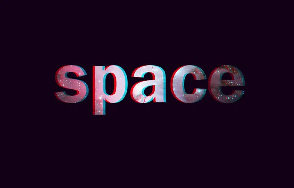 Космос, надпись, space, шрифт