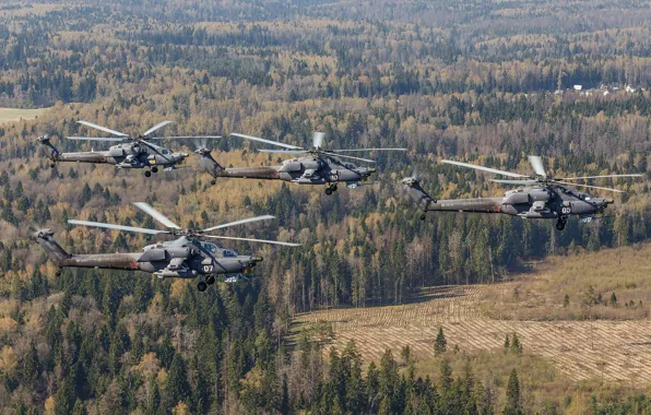 Полет, ударные, вертолёты, Mi-28
