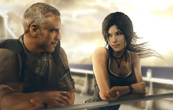 Девушка, корабль, lara croft, tomb raider, Square Enix, fan art, Crystal Dynamics, tomb raider reborn