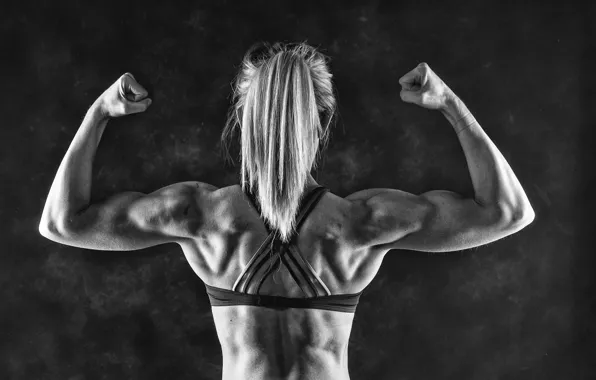 Картинка woman, muscle, back, bodybuilder