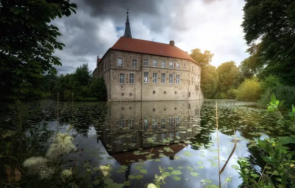 Castle, Burg, Reflections, Nordrhein-Westfahlen