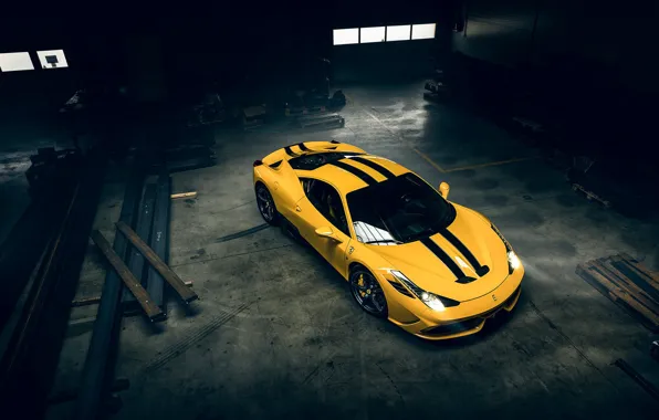 Картинка Ferrari, 458, Yellow, Speciale