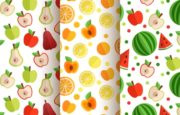 Apple, текстура, Orange, фрукты, Color, patterns, fruit