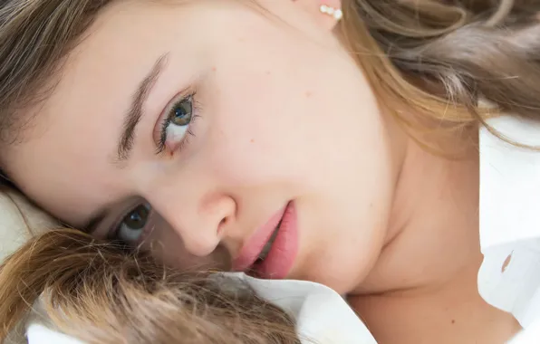 Глаза, взгляд, лицо, модель, губы, Lucie