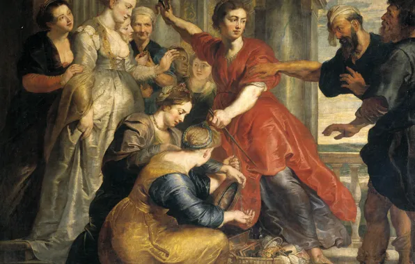 Картина, Питер Пауль Рубенс, мифология, Pieter Paul Rubens, Обнаружение Ахиллеса Одиссеем и Диомидом