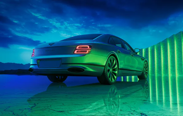 Bentley, wallpaper, Bentley Flying Spur CGI