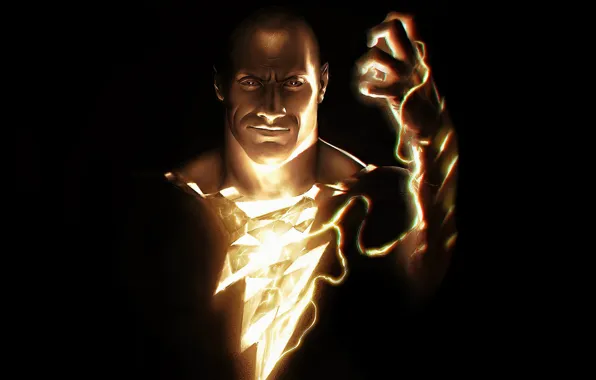 Арт, постер, Дуэйн Джонсон, Dwayne Johnson, Movie, Black Adam, 2021, Чёрный Адам