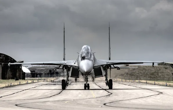 Картинка аэродром, Су-30, многоцелевой истребитель, MKИ