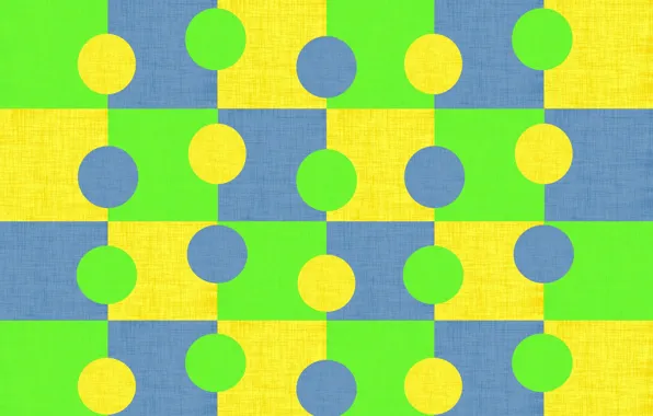 Картинка круги, синий, желтый, яркий, зеленый, фон, текстура, геометрия