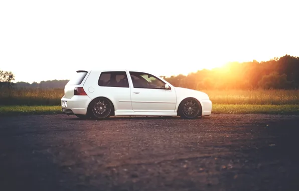 Белый, R32, Golf, Turbo, Mk4