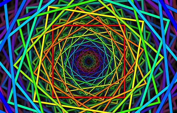 Картинка цвет, спираль, линия, квадрат, размеры, сторона