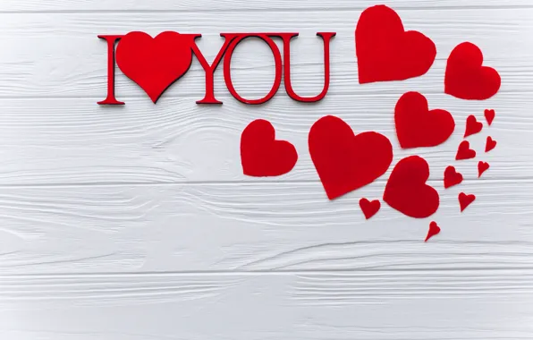Картинка любовь, сердце, red, love, wood, romantic, hearts, valentine's day