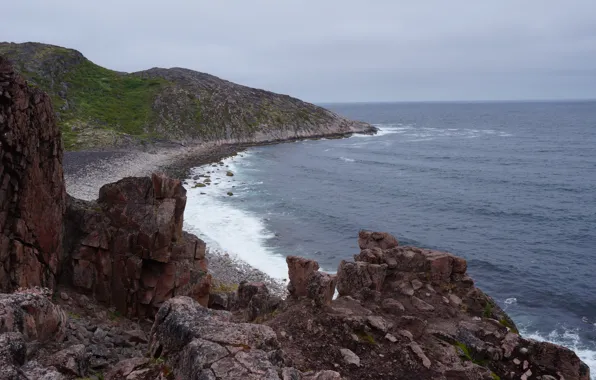 Море, пейзаж, природа, скалы, берег, побережье, sea, landscape