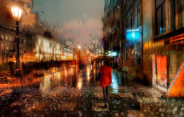 Картинка осень, дождь, Санкт-Петербург, Ноябрь, Канал Грибоедова
