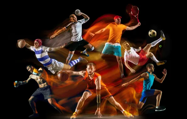 Sport, white, studio, vault, training, sportsman