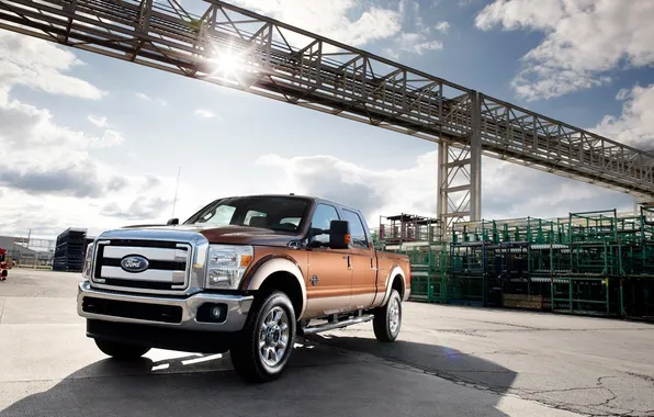 Небо, мост, Ford, f-350