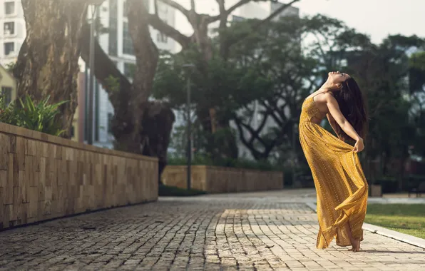 Картинка девушка, поза, улица, Dimitry Roulland, Jerilyn Huang