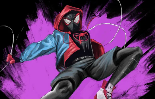 Картинка spider-man, flying, high