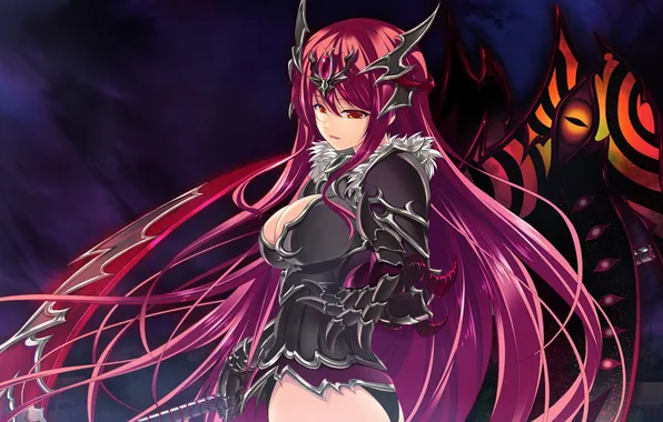 Девушка, Взгляд, Крылья, Оружие, Anime, Game CG, Shin Shirogane no Soleil, Легкая эротика