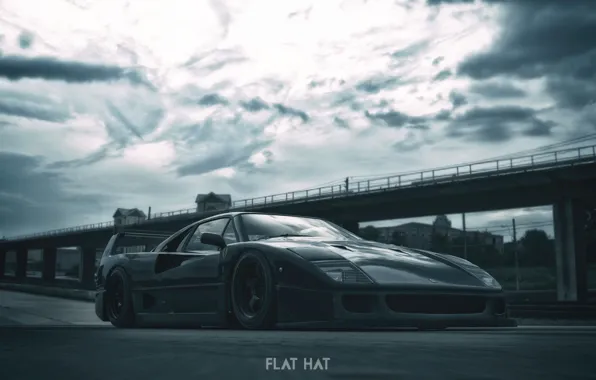 Рендеринг, Авто, Машина, Ferrari F40, Спорткар, Graphic, Ferrari F-40, Transport & Vehicles