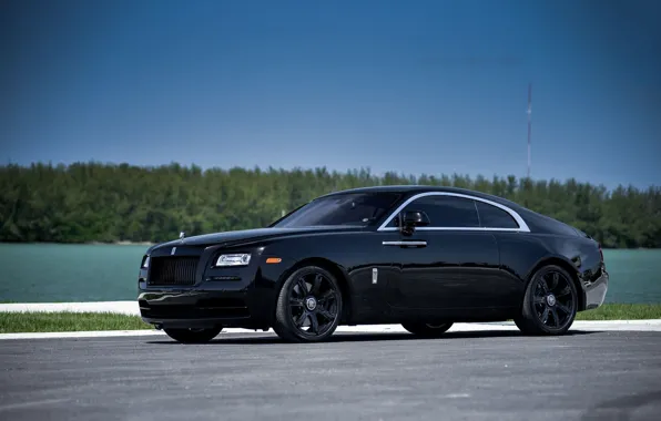 Картинка Rolls-Royce, Black, Wheels, Wraith, Oem