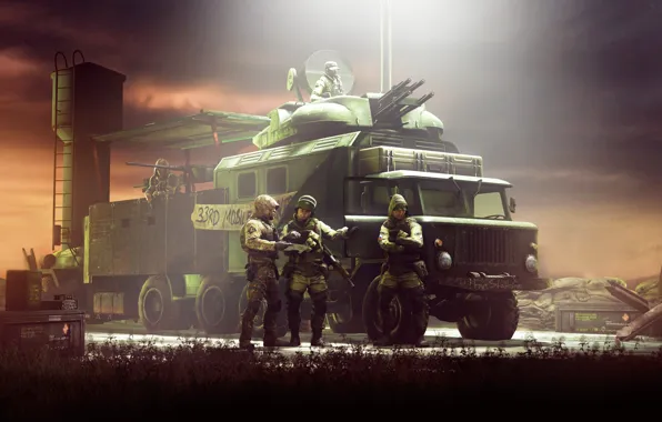 Транспорт, башня, военные, randusfr, The mobile squad