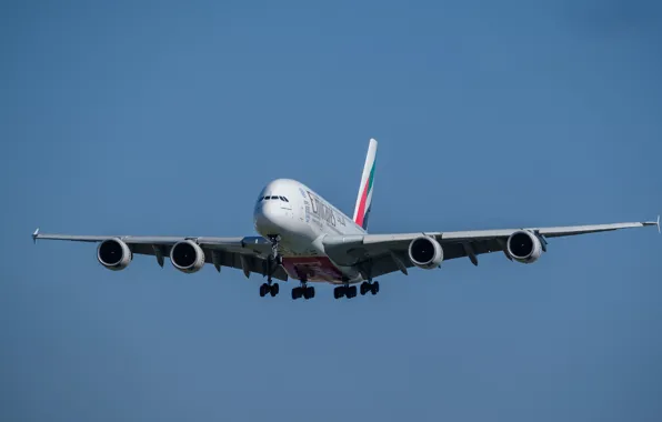 Картинка полёт, лайнер, Airbus, A380-861