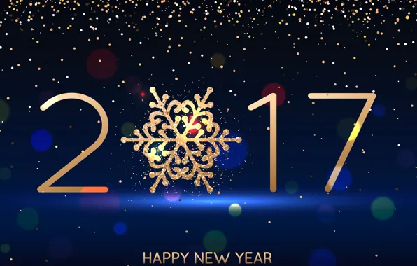 Картинка Новый Год, new year, happy, blue, decoration, 2017, holiday celebration