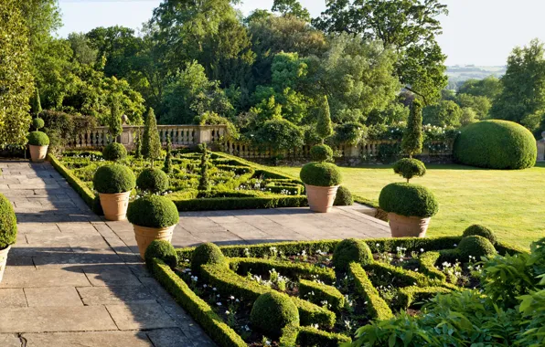 Англия, сад, клумбы, Daylesford House, Gloucestershire